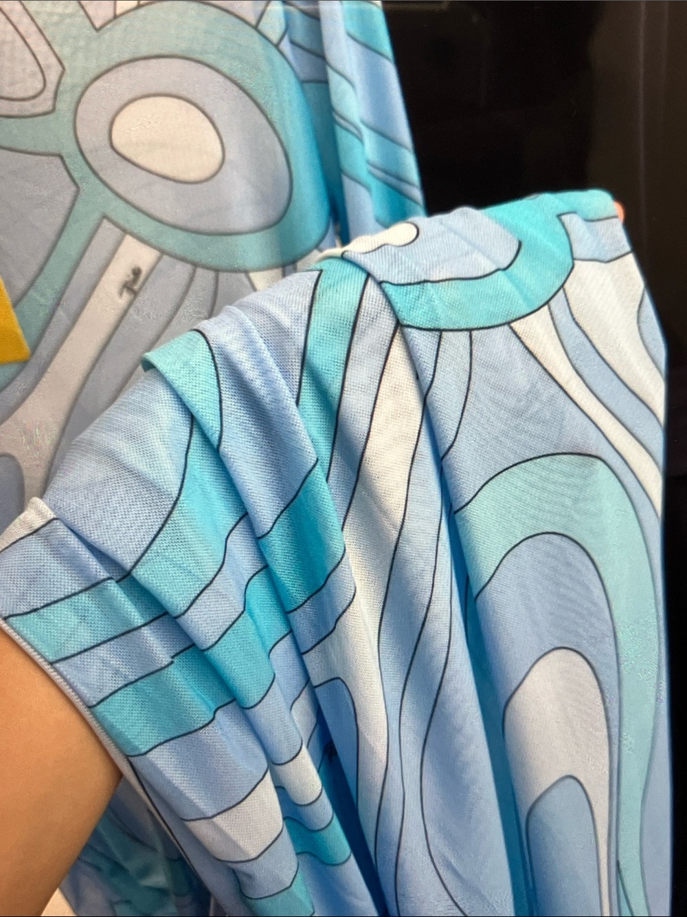 Emilio Pucci Sky Blue & Aqua Abstract Print Maxi Dress - Picture 7 of 9